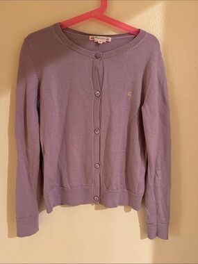 Bonpoint Lavender Button-Front Girls' Cardigan